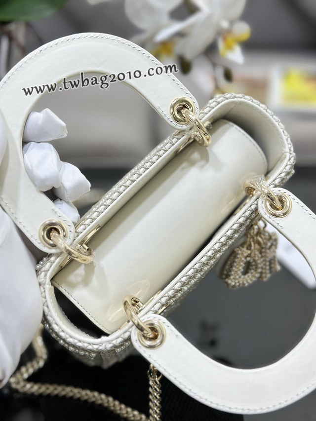Dior专柜新款Lady女包迪奥顶级原单Lady三格刺绣限量珍珠手提包 djfk1149